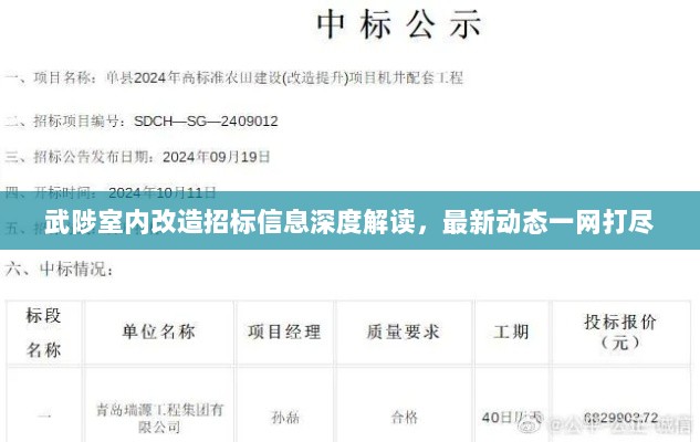 武陟室内改造招标信息深度解读，最新动态一网打尽