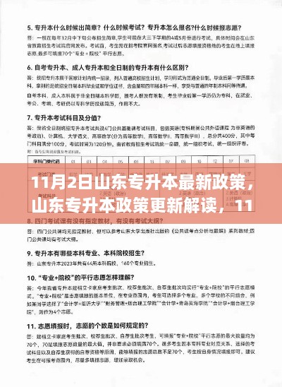 11月2日山东专升本政策更新解读及新政要点详析