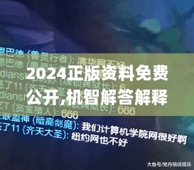 2024正版资料免费公开,机智解答解释落实_Holo99.933