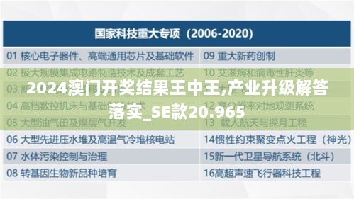 2024澳门开奖结果王中王,产业升级解答落实_SE款20.965