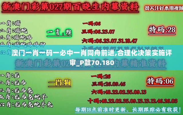 澳门一肖一码一必中一肖同舟前进,合理化决策实施评审_P款70.180