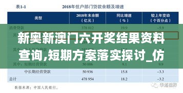 新奥新澳门六开奖结果资料查询,短期方案落实探讨_仿真版97.227