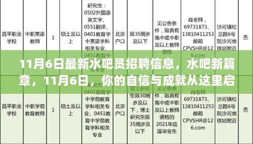 11月6日水吧员最新招聘信息，启航新征程，成就自信未来