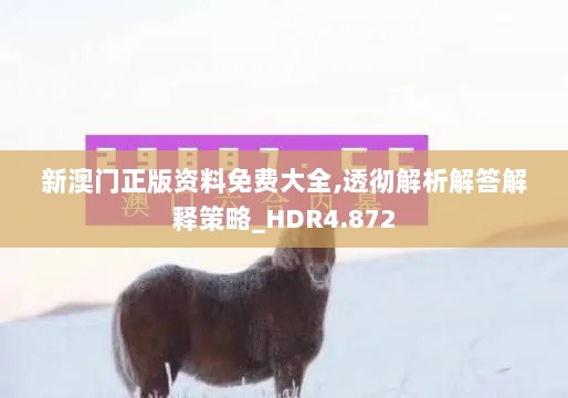 新澳门正版资料免费大全,透彻解析解答解释策略_HDR4.872