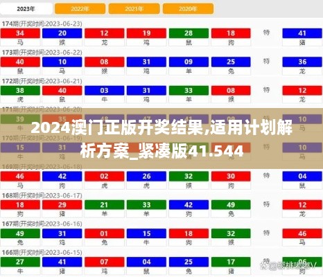 2024澳门正版开奖结果,适用计划解析方案_紧凑版41.544