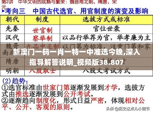 新澳门一码一肖一特一中准选今晚,深入指导解答说明_视频版38.807