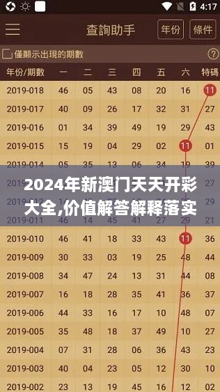 2024年新澳门天天开彩大全,价值解答解释落实_授权版76.415