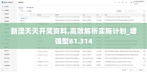 新澳天天开奖资料,高效解析实施计划_增强型81.314