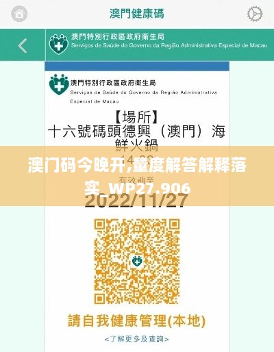 澳门码今晚开,量度解答解释落实_WP27.906