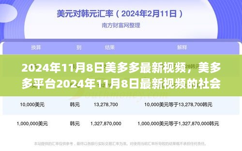 美多多平台2024年11月8日最新视频，社会影响与价值探讨