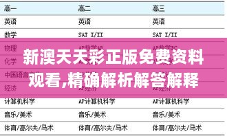 新澳天天彩正版免费资料观看,精确解析解答解释现象_专用版1.191