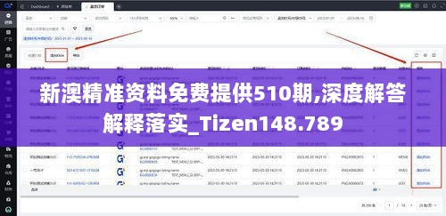 新澳精准资料免费提供510期,深度解答解释落实_Tizen148.789