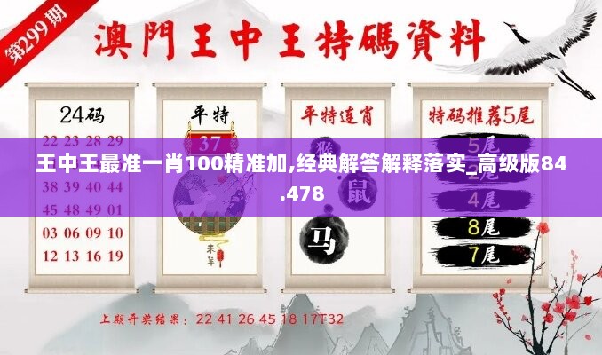 王中王最准一肖100精准加,经典解答解释落实_高级版84.478