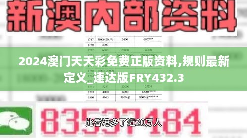 2024澳门天天彩免费正版资料,规则最新定义_速达版FRY432.3