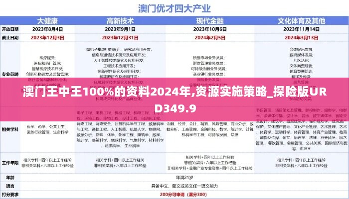 澳门王中王100%的资料2024年,资源实施策略_探险版URD349.9