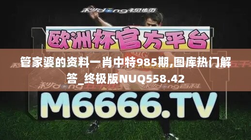 管家婆的资料一肖中特985期,图库热门解答_终极版NUQ558.42