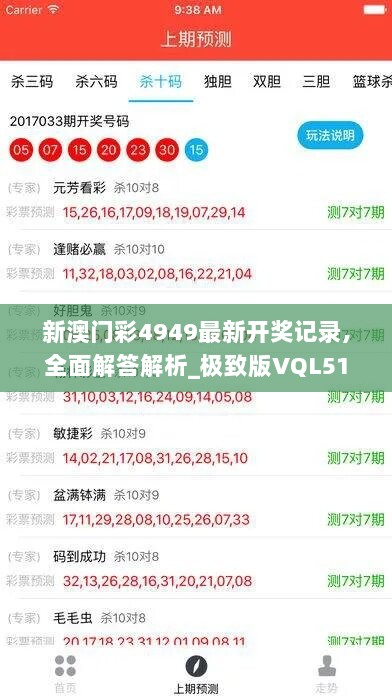 新澳门彩4949最新开奖记录,全面解答解析_极致版VQL510.41