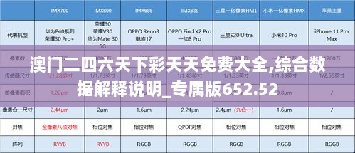 澳门二四六天下彩天天免费大全,综合数据解释说明_专属版652.52