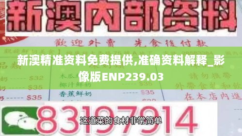 新澳精准资料免费提供,准确资料解释_影像版ENP239.03