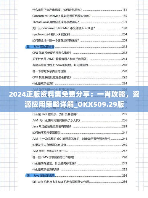 2024正版资料集免费分享：一肖攻略，资源应用策略详解_OKX509.29版