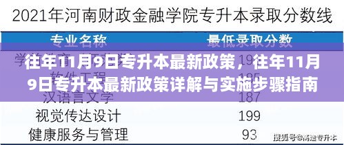 往年11月9日专升本最新政策详解与实施步骤指南