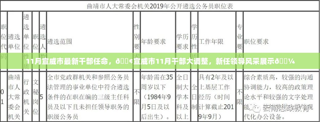 11月宣威市干部大调整，新任领导风采展示