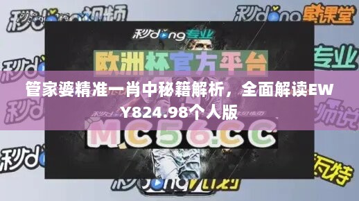 管家婆精准一肖中秘籍解析，全面解读EWY824.98个人版