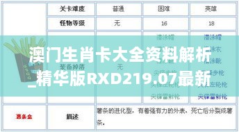 澳门生肖卡大全资料解析_精华版RXD219.07最新研究