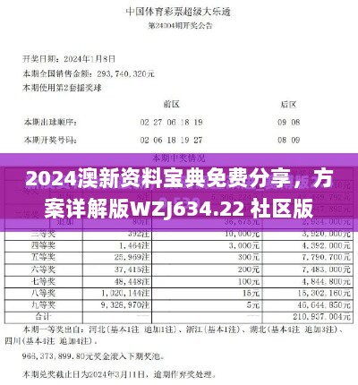 2024澳新资料宝典免费分享，方案详解版WZJ634.22 社区版