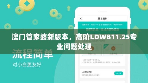 澳门管家婆新版本，高阶LDW811.25专业问题处理