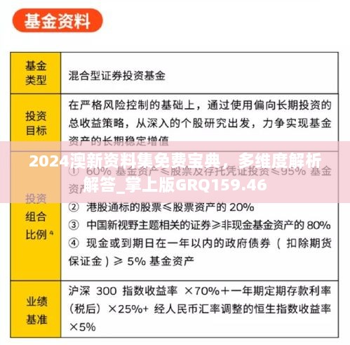 2024澳新资料集免费宝典，多维度解析解答_掌上版GRQ159.46