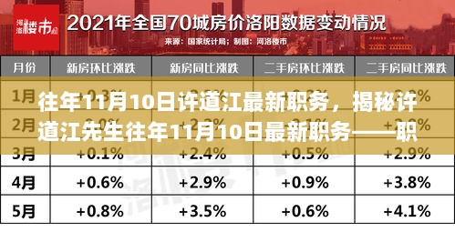 揭秘许道江先生往年11月10日最新职务，职场风云再起