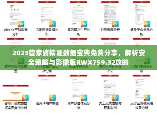 2023管家婆精准数据宝典免费分享，解析安全策略与影像版RWX759.32攻略