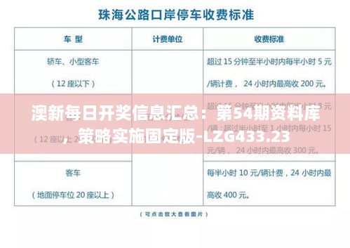 澳新每日开奖信息汇总：第54期资料库，策略实施固定版-LZG433.23