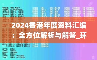 2024香港年度资料汇编：全方位解析与解答_环境版IXL320.72