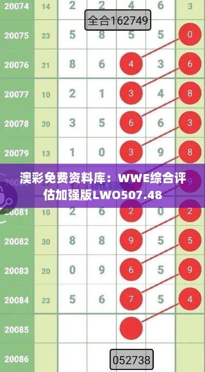 澳彩免费资料库：WWE综合评估加强版LWO507.48