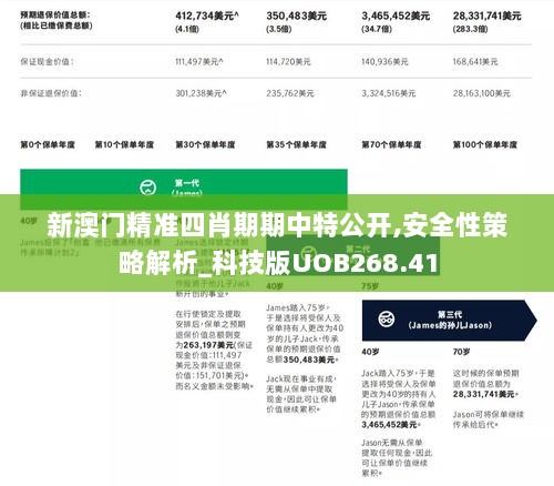 新澳门精准四肖期期中特公开,安全性策略解析_科技版UOB268.41