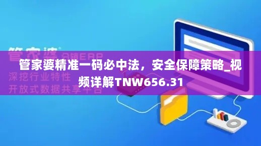 管家婆精准一码必中法，安全保障策略_视频详解TNW656.31