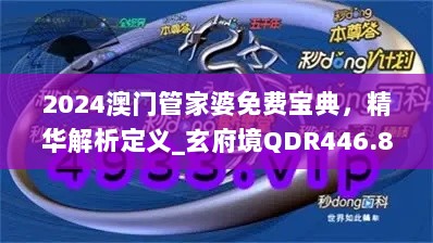 2024澳门管家婆免费宝典，精华解析定义_玄府境QDR446.86