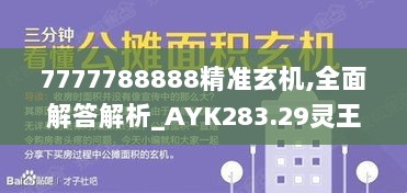 7777788888精准玄机,全面解答解析_AYK283.29灵王境