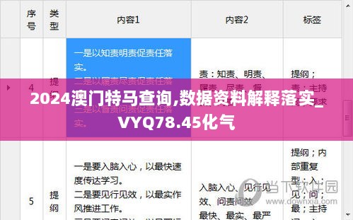 2024澳门特马查询,数据资料解释落实_VYQ78.45化气