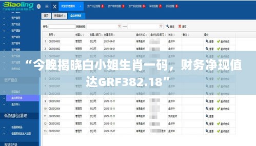 “今晚揭晓白小姐生肖一码，财务净现值达GRF382.18”