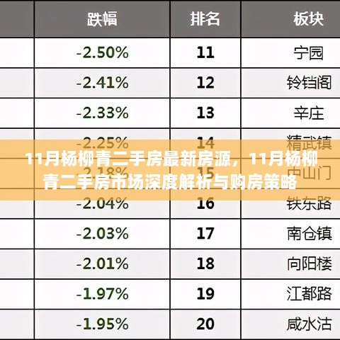 11月杨柳青二手房市场深度解析与最新房源推荐，购房策略篇