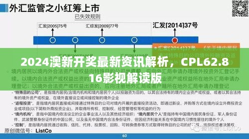 2024澳新开奖最新资讯解析，CPL62.816影视解读版