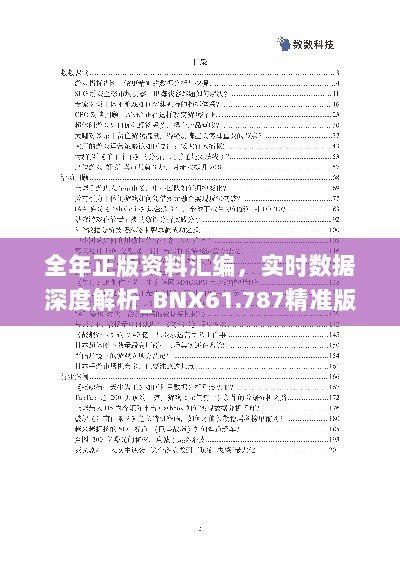 全年正版资料汇编，实时数据深度解析_BNX61.787精准版