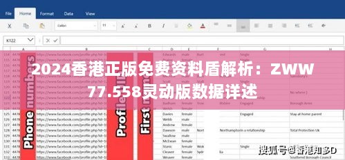 2024香港正版免费资料盾解析：ZWW77.558灵动版数据详述