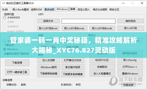 管家婆一码一肖中奖秘籍，精准攻略解析大揭秘_XYC76.827灵动版