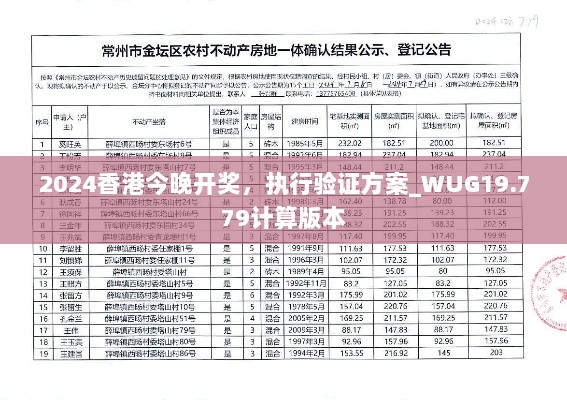 2024香港今晚开奖，执行验证方案_WUG19.779计算版本