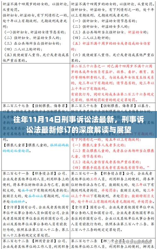 刑事诉讼法最新修订深度解读与展望（以11月14日最新版为例）