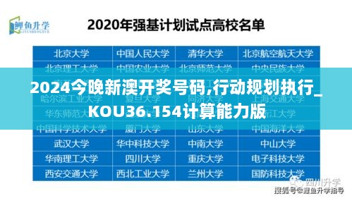 2024今晚新澳开奖号码,行动规划执行_KOU36.154计算能力版